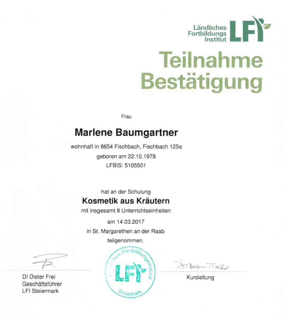 Kosmetik mit Kräutern